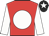 Red, white disc & sleeves, black cap, white star