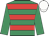 Emerald green & red hoops, emerald green sleeves, white cap