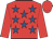 Red, royal blue stars, red sleeves & cap