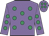 Mauve, emerald green spots