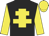 Black, yellow cross of lorraine & sleeves, yellow cap