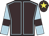 Brown, light blue seams, light blue sleeves, brown armlet, brown cap, yellow star
