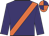 Purple, orange sash, quartered cap