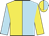 Sky blue & yellow halved, halved cap