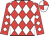 Red & white diamonds, quartered cap
