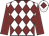 White & maroon diamonds, maroon sleeves, maroon diamond on cap