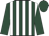 Dark green & white stripes, dark green sleeves & cap