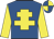 Royal blue, yellow cross of lorraine & sleeves, yellow & royal blue quartered cap