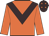 Orange, brown chevron, brown cap, orange stars