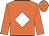 Orange, white diamond, orange cap, white diamonds