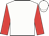White, red sleeves, white cap