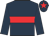 Dark blue, red hoop, dark blue sleeves, red star on cap