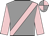 Grey, pink sash & sleeves, pink & grey quartered cap