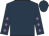 Dark blue, mauve stars on sleeves