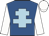 Royal blue, light blue cross of lorraine, white sleeves and cap