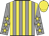 Grey and yellow stripes, grey sleeves, yellow stars and cap