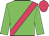 green, cerise sash, cerise cap