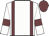 White body, garnet braces, white arms, garnet armlets, garnet cap
