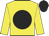 Yellow body, black disc, black cap