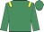 emerald green, yellow epaulettes