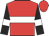Red body, white hoop, black arms, white armlets, red cap