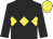 Black with yellow triple diamond, black sleeves, yellow cap