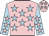 pink, light blue stars, pink stars on light blue sleeves