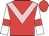 red, pink chevron, white sleeves, red armlet