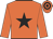 Orange, black star, hooped cap