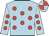 Light blue, red spots, quartered cap
