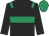 Black, emerald green hoop, epaulets, cap