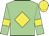Light green, yellow diamond, armlets and cap