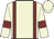 Beige, maroon braces and armlets
