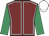 Maroon, white seams, emerald green sleeves, white cap