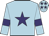 Light blue, purple star, armlets and stars on cap