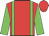 Red, green braces and sleeves, red cap