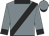 Silver grey, black sash, black collar and cuffs, silver grey cap, black peak