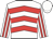 White, red chevrons, striped sleeves, white cap