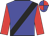 Blue, black sash, red sleeves, blue and red quartered cap