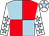 Light blue and red (quartered), white sleeves, light blue stars, white cap, light blue star