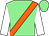 light green, orange sash, white sleeves