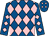 Royal blue and pink diamonds