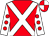 Red, white cross belts, white sleeves, red spots, red and white quartered cap