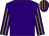 Purple, purple and bronze striped sleeves and cap