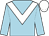 Light blue, white chevron, white cap