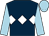 Dark blue, white triple diamond, light blue sleeves and cap