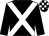 Black, white cross belts, check cap