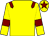 Yellow, maroon epaulettes, maroon armlet, maroon star on cap