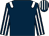 Dark blue, white epaulettes, striped sleeves & cap