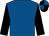 Royal blue, black sleeves, quartered cap